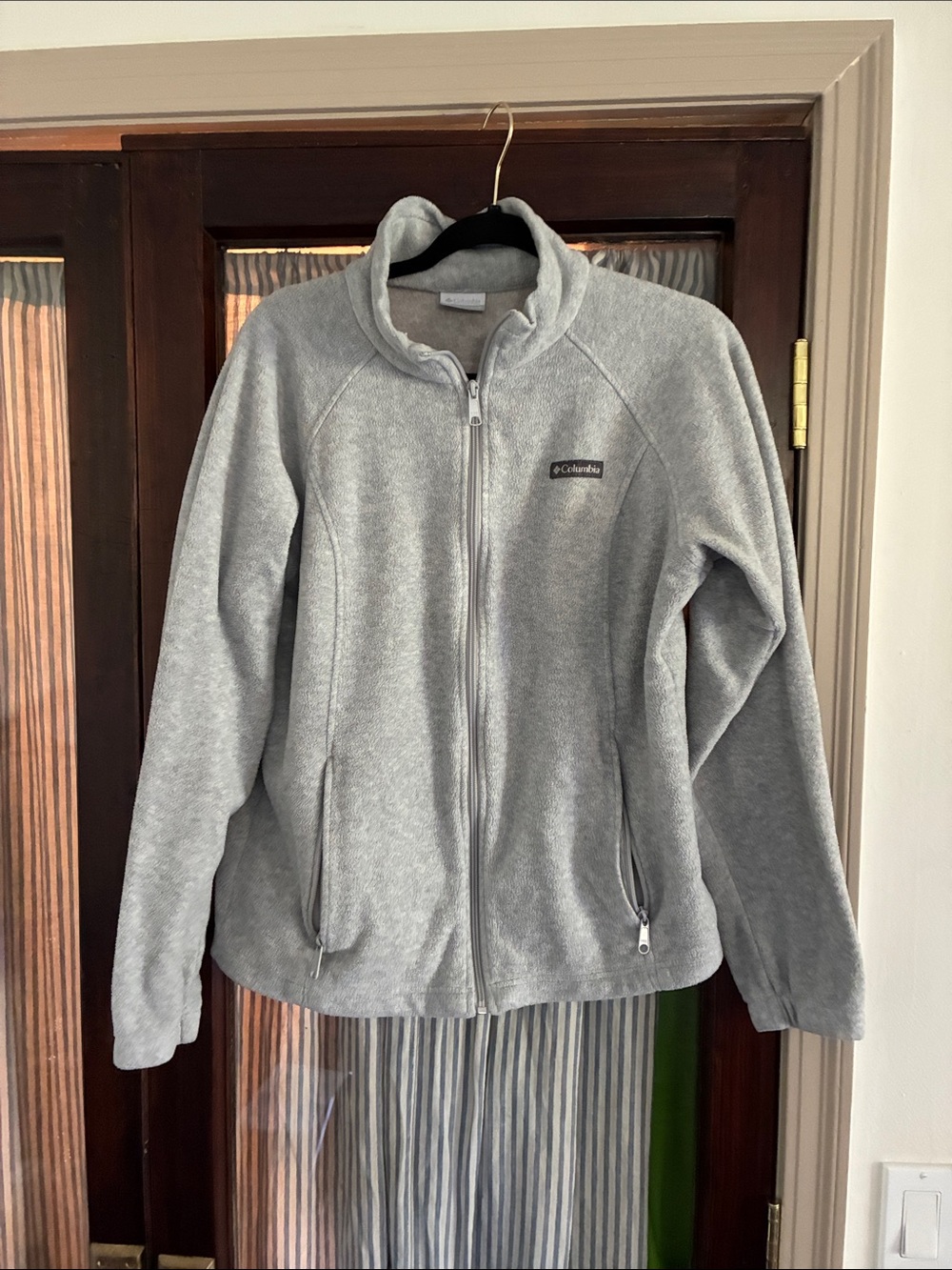 Columbia Light Gray Women's Full-Zip Fleece Jacket